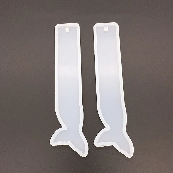 5 Pack Silicone Bookmark Mold DIY Casting Mould Making Epoxy Resin Jewelry Craft Transparent Mermaid | Дом и сад