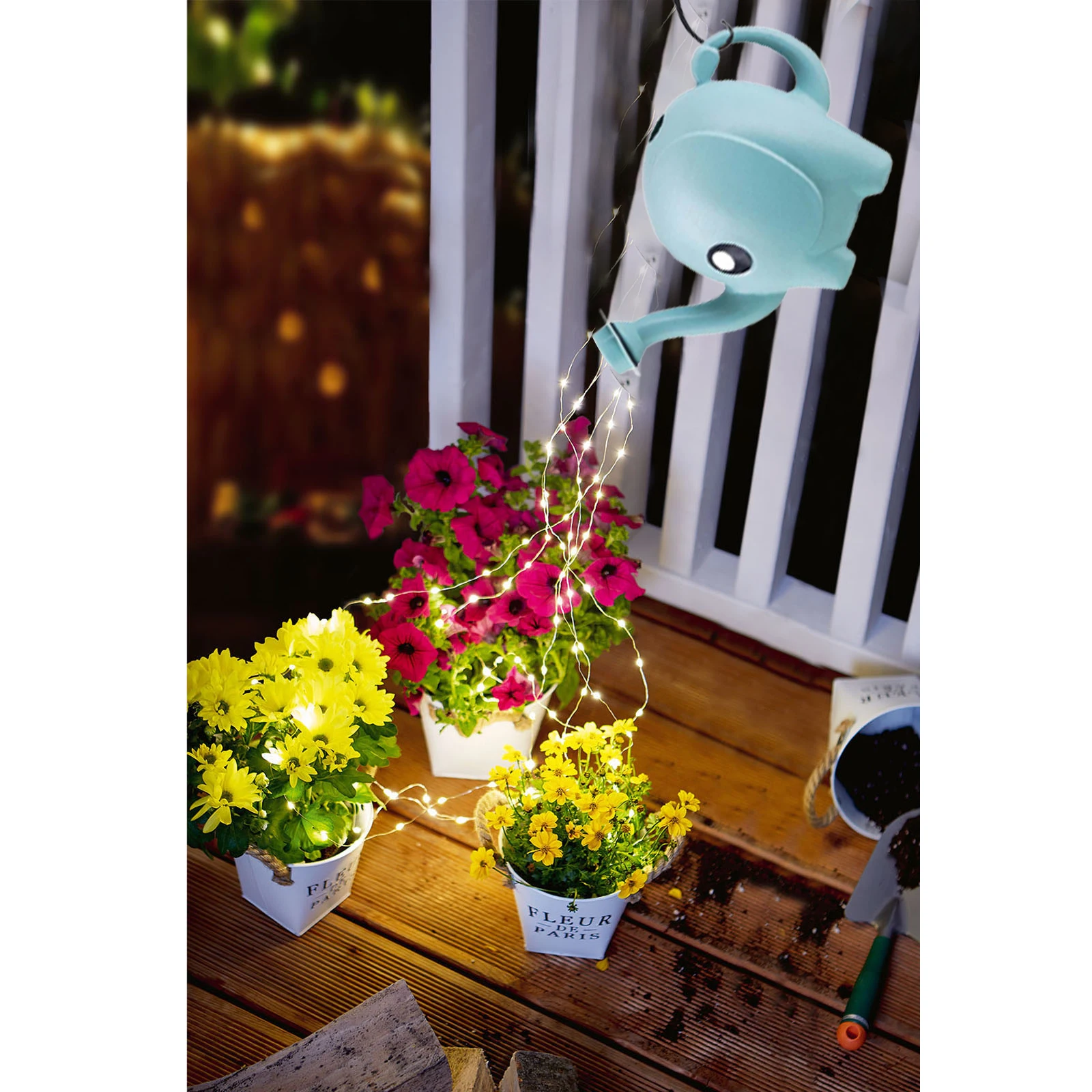 

Elephant Shape Garden Lights Watering Can Watering LED Lights Outdoor Art Light Decoration Lawn Lamp with Stand