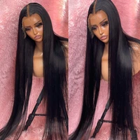 40 inch lace front wig 13x4 lace front human hair wigs brazilian straight glueless virgin pre plucked 180 density for women
