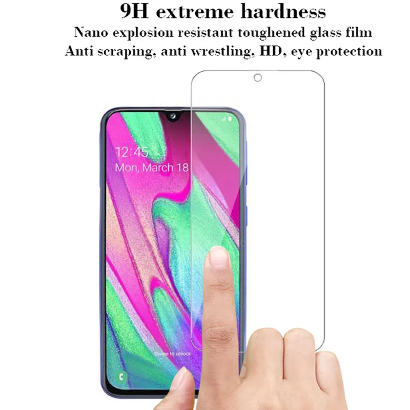 3pcs tempered glass for samsung galaxy a40 protective glass screen protector for samsung a40 a 40 safty glass 5 9 sm a405fn free global shipping