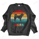 Осенне-весенние толстовки, винтажные толстовки Akita Inu, японские толстовки для любителей домашних животных, собак, унисекс, толстовка, Мужская толстовка, теплая толстовка, тонкий стиль