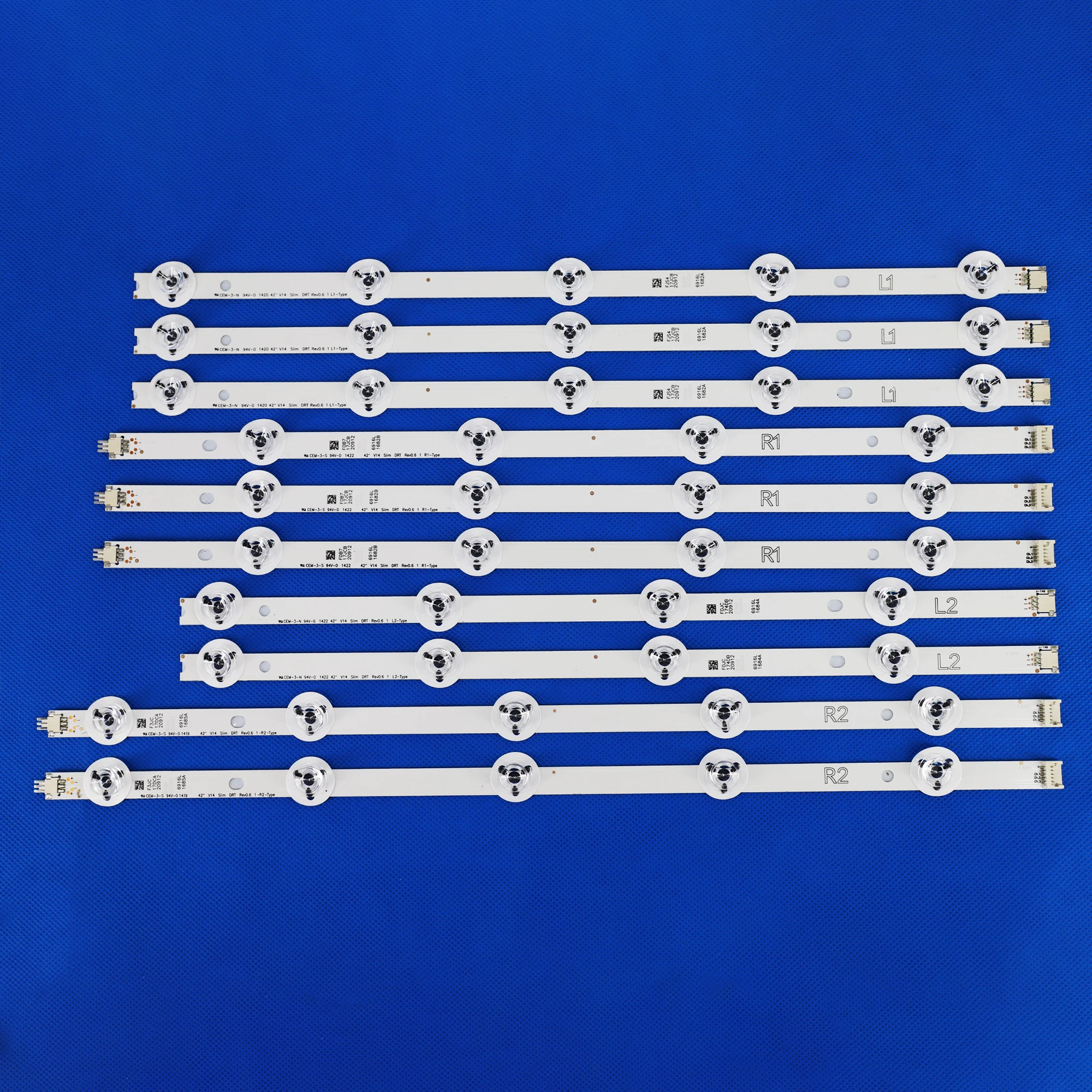 Striscia Di Retroilluminazione A Led Per Lg 42 "Tv V14 Slim Drt Rev0.6 6916L 1682A 1684A 1683B 1685B Lc420Duh Pg F1 42 Ly970H 42 Lb700V 42Lb671V