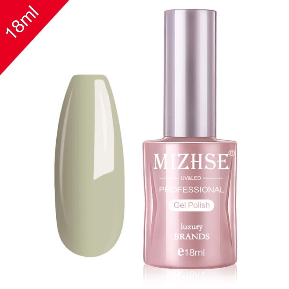 Khaki004 MIZHSE, 18 мл, УФ-гель, верхнее Базовое покрытие, набор, Гель-лак, лак для ногтей, дизайн ногтей, светодиодный, отмачиваемый, Гель-лак, резиновая основа, без протирания, Гель-лак - Цвет: Khaki004