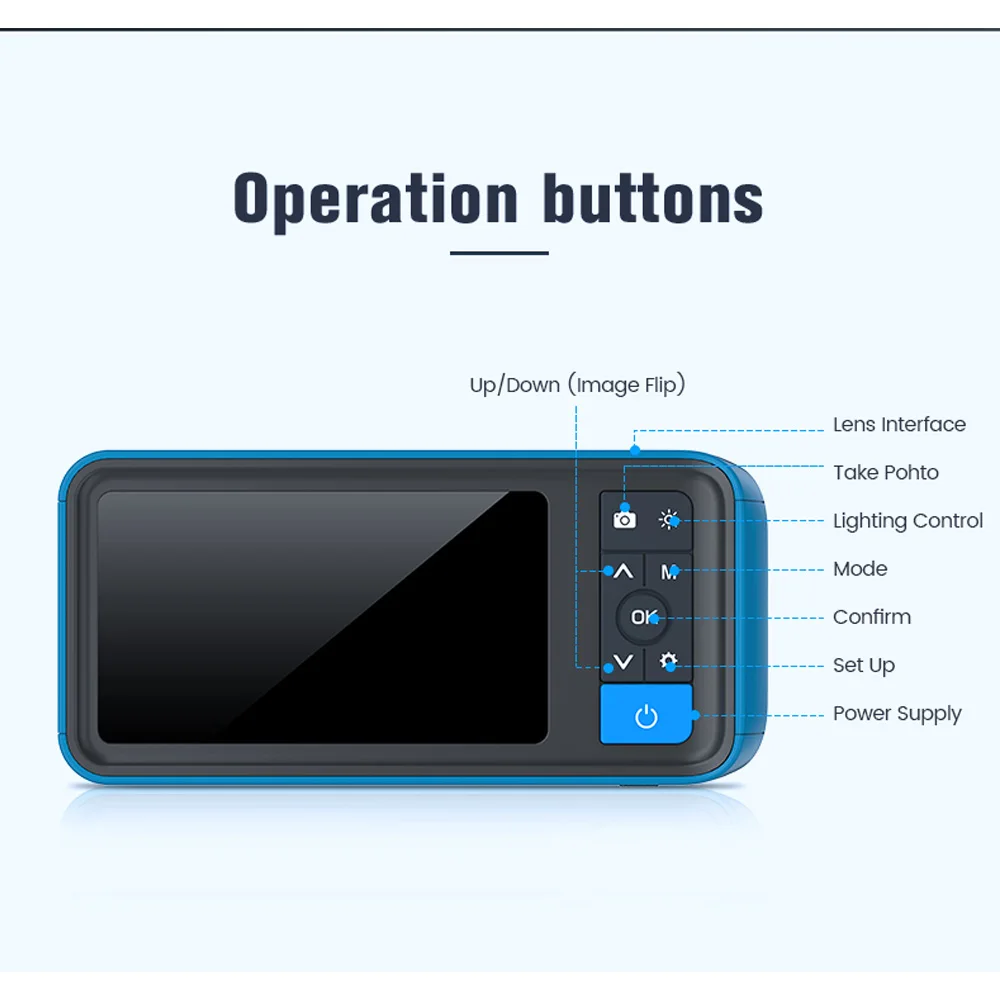 Камера-Эндоскоп Промышленная водостойкая IP67 8 мм 6 светодиодный одов Экран 4 5