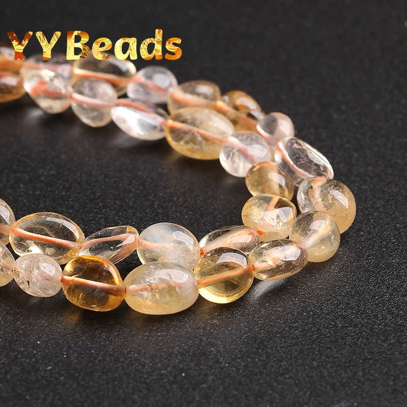 6x8mm Natural Irregular Yellow Citrines Stone Beads Loose Charm Beads For Jewelry Making DIY Bracelets For Women Accessories