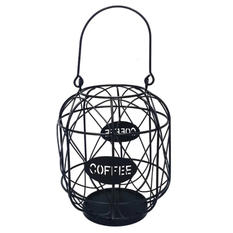 

Coffee Capsule Storage Holder Metal Frame Coffee Storage Basket Wrought Iron R7UA