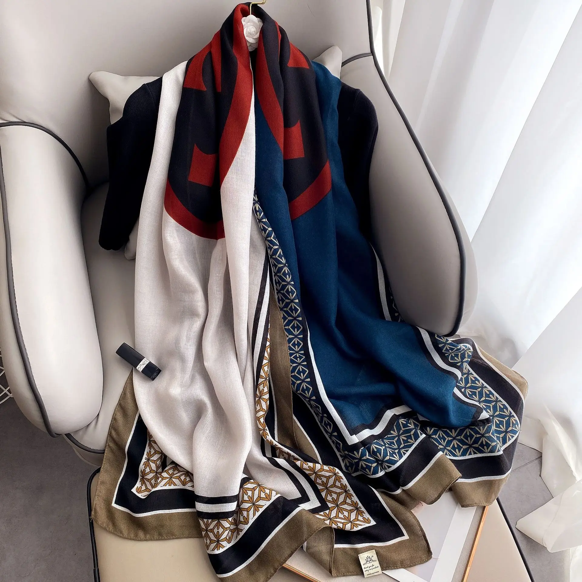 

New wind cotton scarf women's air conditioning shawl sunscreen warm scarves in autumn and summer