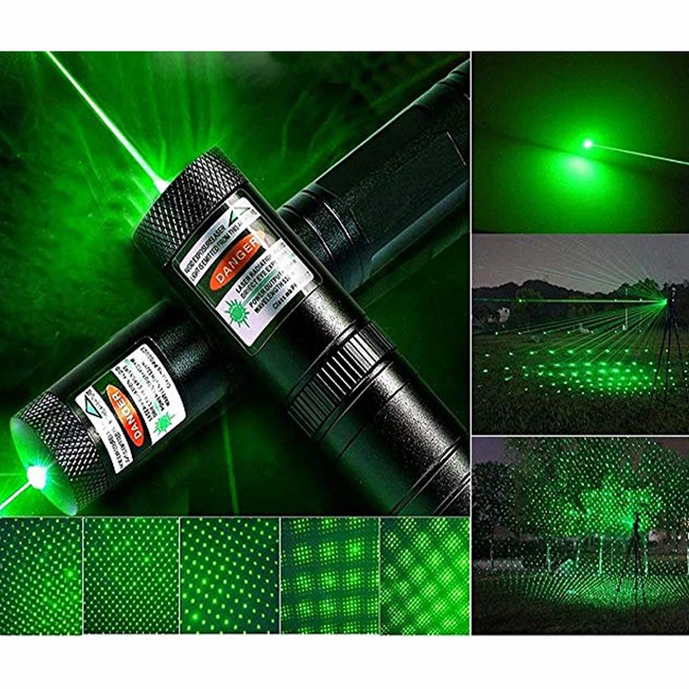 

Powerful red green laser pointer 10000m 5mw laser 303 adjustable vision focus burning leisure pen torch