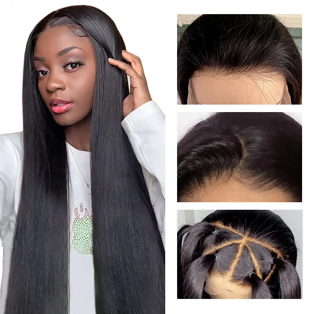 

Toocci Yaki Straight Brazilian Human Hair Wigs 13X1X4 lace Frontal Wig Brazilian Virgin Hair Real Human Wigs For Black