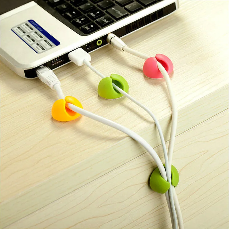 5Pcs Home Office Storage Wire Clip Organizer Bobbin Winder Wrap Cord Cable Manager Mouse USB Keyboard Lines Desk Accessories | Дом и сад
