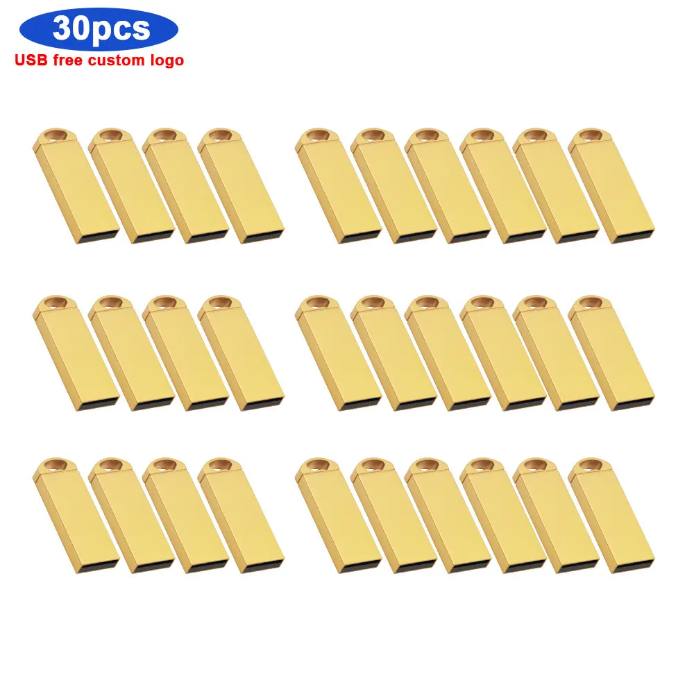 

30шт Бесплатная логотип USB флэш-карта памяти, Флеш накопитель 128 ГБ, 64 ГБ, 4 Гб, USB флеш-накопитель металлический usb-накопитель 2,0 флеш-накопитель...