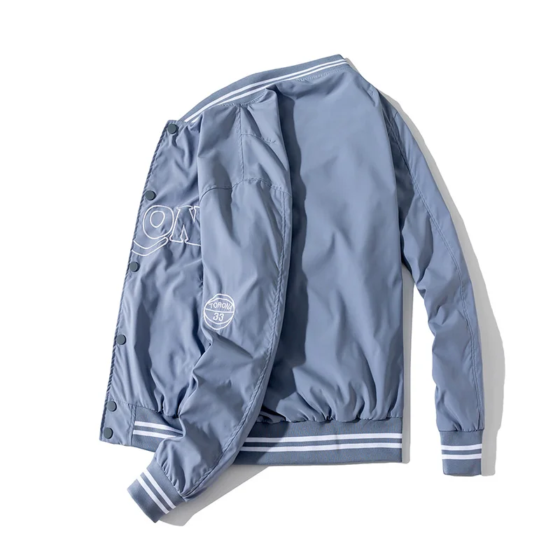 Couple Hip Hop baseball jacket men embroidery letter Single-breasted Women college streetwear Vintage hipster Windbreaker | Мужская