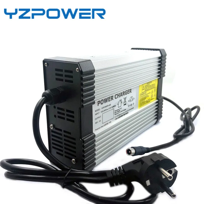YZPOWER 54 6 V 4.5A 5A 5.5A 6A 6.5A 7A 7.5A 8A литий ионная Lipo батарея зарядное устройство Выход DC