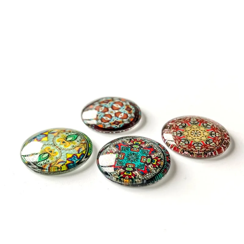 Круглые стеклянные бусины для создания рисунка фотографии с разными рисунками Fit