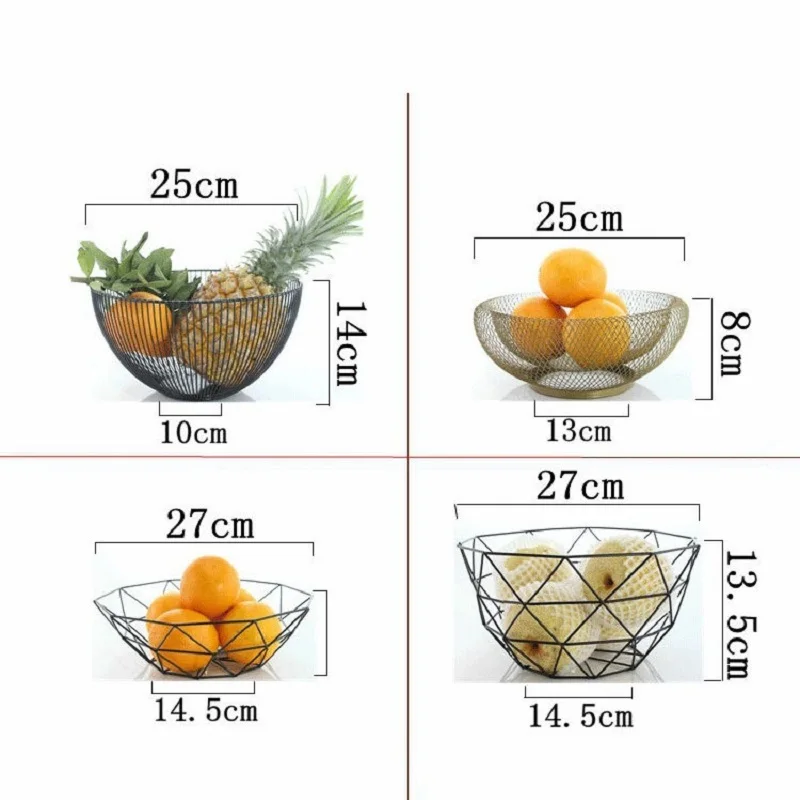 Фруктовая тарелка в скандинавском стиле необычная железная корзина для фруктов
