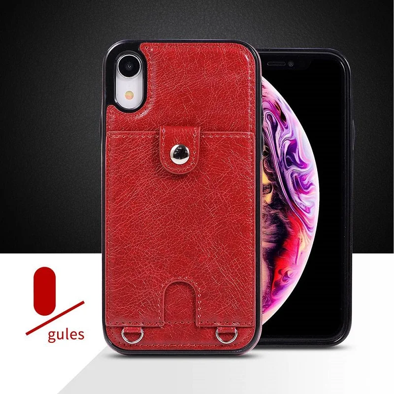Сумка через плечо, кожаный чехол для телефона, для iPhone X, XR, XS, Max, 6, 6s, 7, 8 Plus, 11, для samsung S8, S9, S10 Plus, note 10+ 8, 9