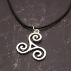 Подростковое ожерелье с волком Triskele Triskelion Allison серебряный цвет подвеска ювелирные изделия для мужчин и женщин аксессуары