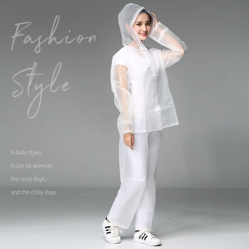 Дождевик и брюки для мужчин женщин одежда от дождя с прозрачными полями