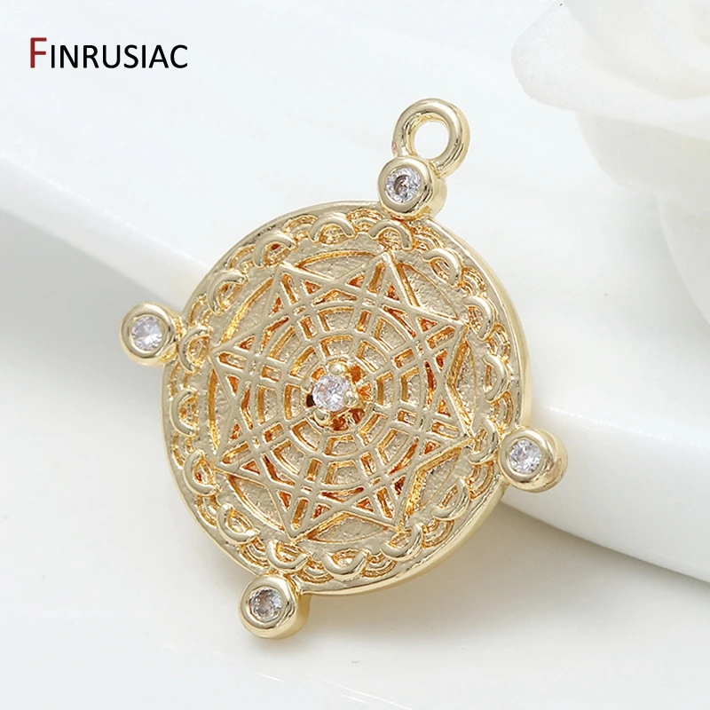 Круглые позолоченные подвески в виде монет 5 типов|Шармы| |