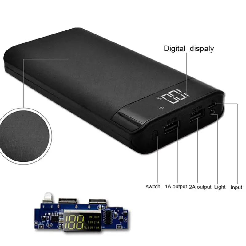 Универсальный 5V 2A 3 порта USB Power Bank чехол набор &quotсделай сам&quot 8X 18650 Коробка для