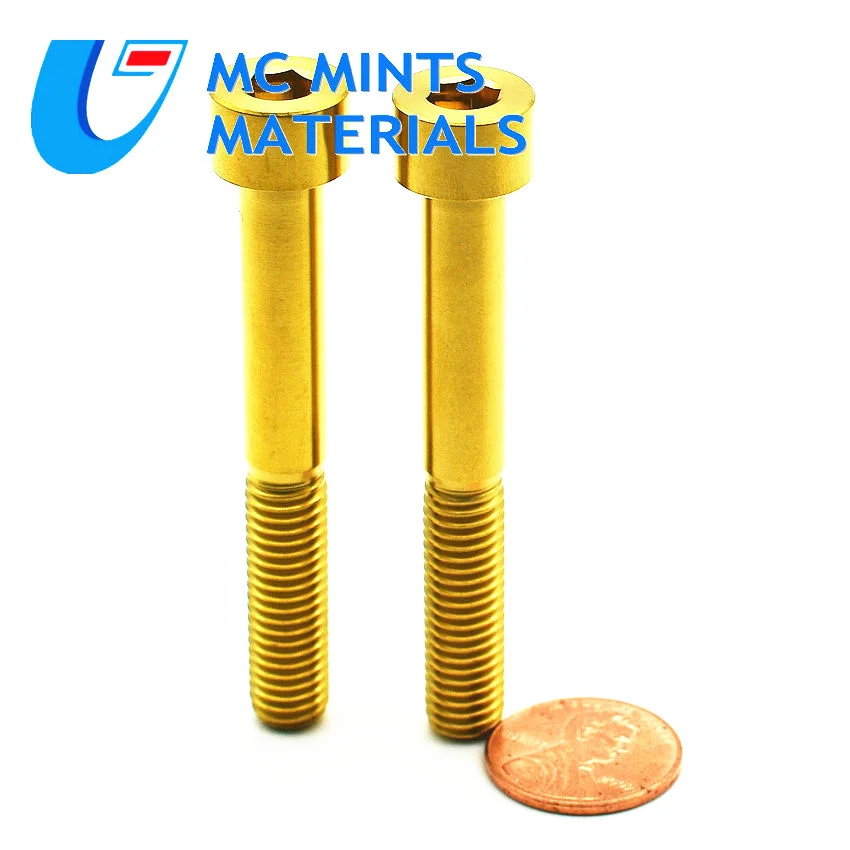 Титановые болты для Ti M8 X15 20 25 30 35 40 45 50 55 60 65 70 80 мм шестигранный ключ винт с