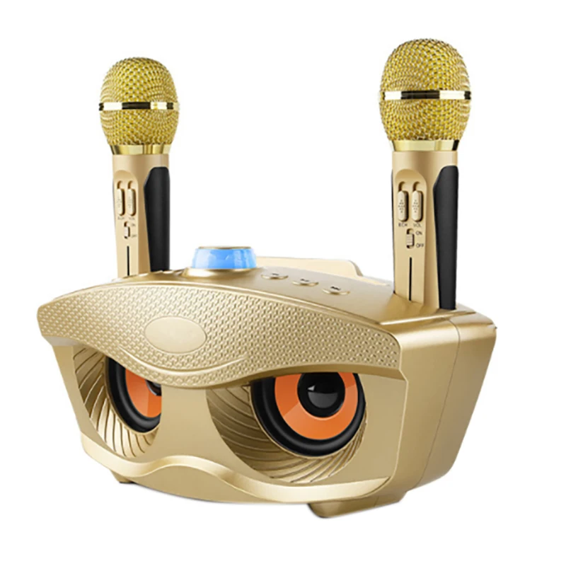 SD306 Dual Bluetooth Динамик с 2 Беспроводной микрофоны на открытом воздухе Семья KTV стерео