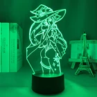 Ударная акрилосветодиодный Светодиодная лампа Genshin Mona Megistus, 3d-лампа для фигурок игр