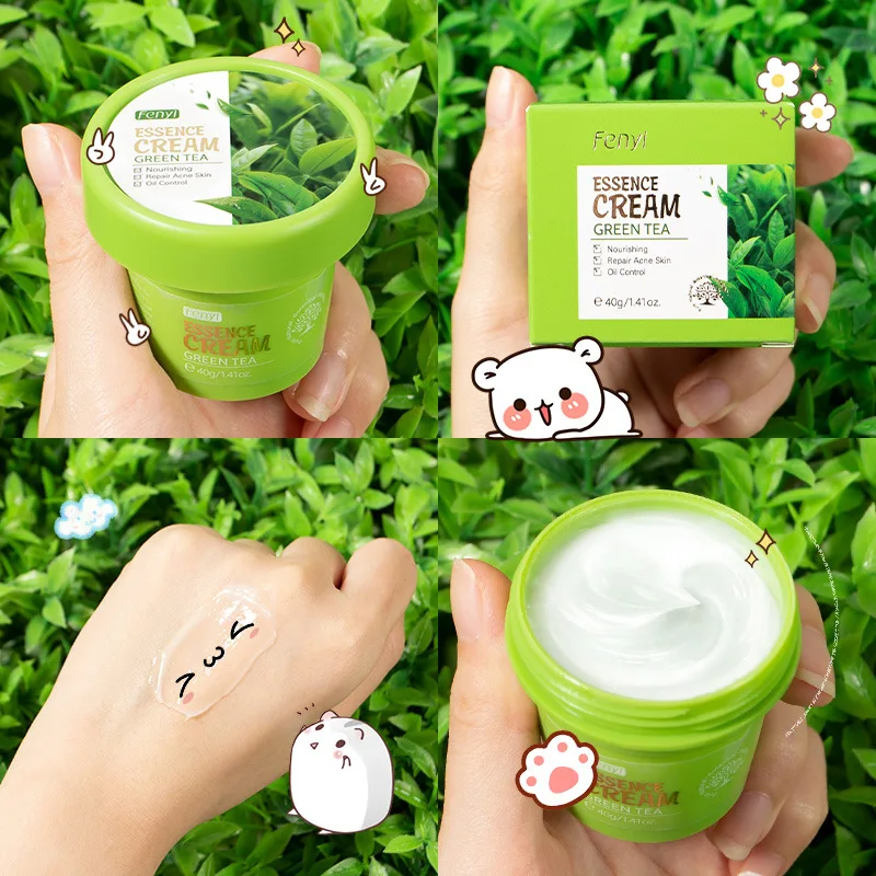 

Green Tea Face Cream Anti Wrinkle Nourishing Acne Treatment Oil Control Facial Skin Care Moisturizer Whitening Repair Face Cream