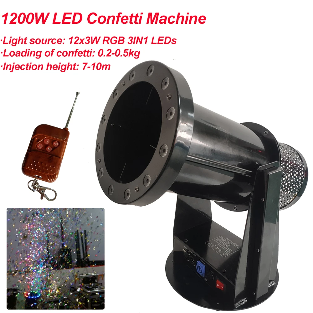 Высокое качество 1200 Вт Led свадебная машина для конфетти cannon свадебная машина конфетти машина для вечерние сцены