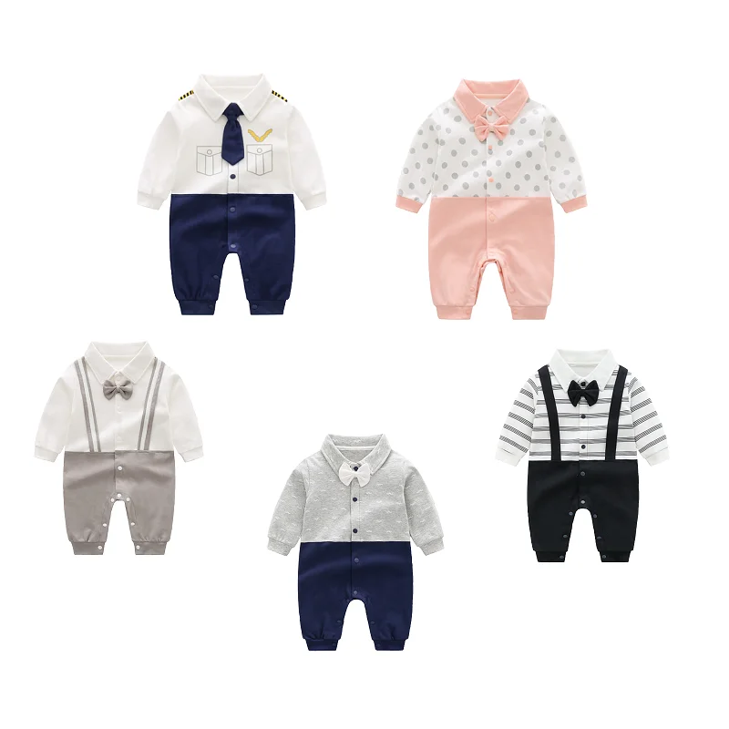 Комбинезон для новорожденных мальчиков на весну и осень хлопковый Мягкий