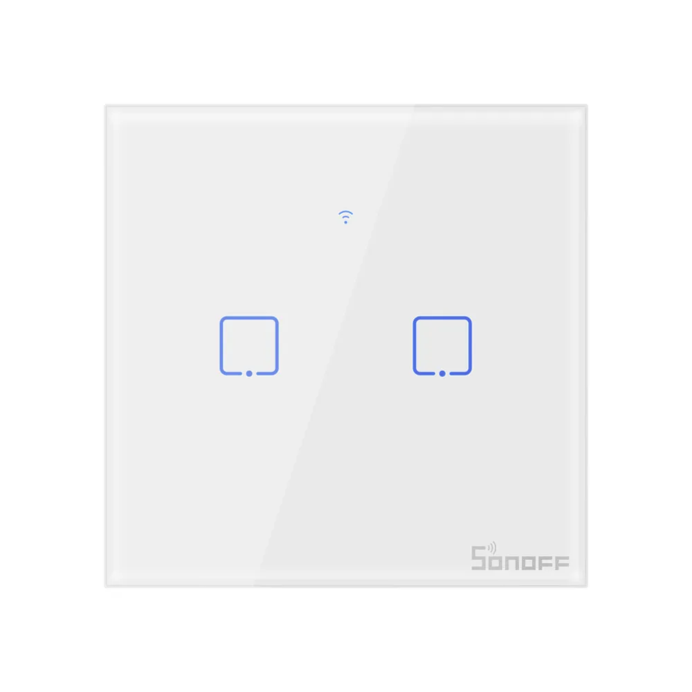 Умный выключатель Sonoff Wi-Fi T0 США ЕС 1 2 3 банды сенсорная панель беспроводной пульт