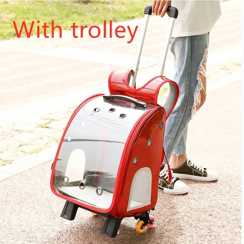 Рюкзак для собак прозрачный с углом обзора 360 градусов путешествий на открытом