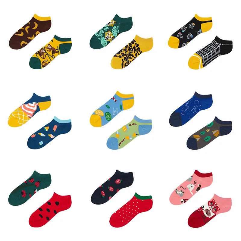 

Spring and summer new ab boat socks men and women couples fashion creative trendy brand socks high elastic quality trendy socks
