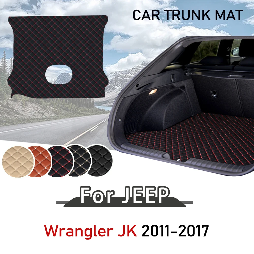 for Jeep Wrangler Jk 2011-2017 The Boot Mat Dirt Resistant Car Mat Trunk Cargo Liners Car Boot Liner Accessories 2012 2015 2016