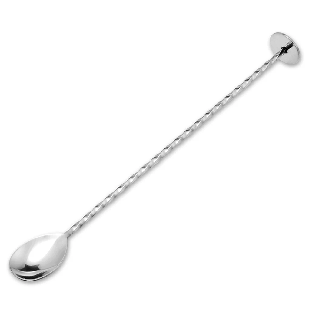 

Quality Stainless Steel Cocktail Bar Spiral Pattern Drink Shaker Muddler Stirrer Twisted Mixing Spoon Kitchen Tableware Bar Tool