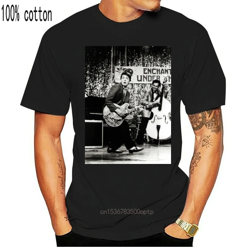 

Back To The Future Marty McFly Playing Guitar Mens T-shirt