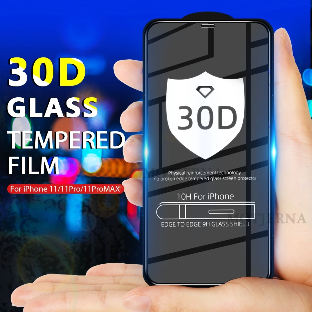 Закаленное стекло для iPhone защитное с полным покрытием и изогнутыми краями X XS Max