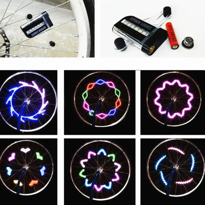 

Hot Sale Two Side 14 LED Colorful Motorcycle Cycling Bicycle Bike Wheel Signal Tire Spoke Light 30 Changes Cycling Accessories