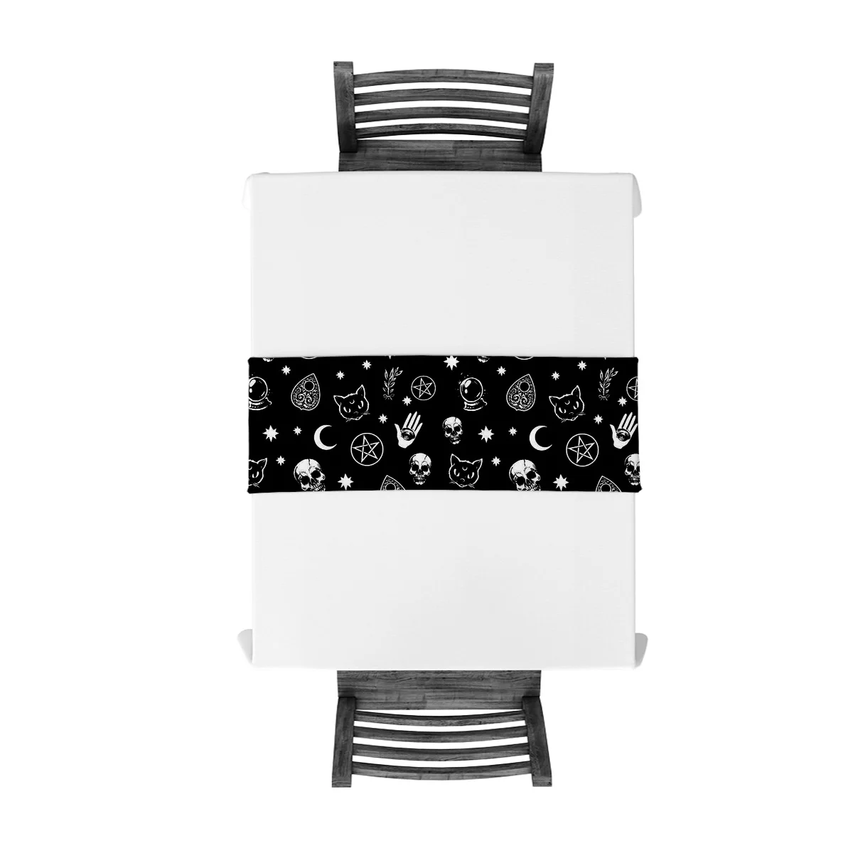 Хэллоуин черная ведьма череп Луна гадание настольная дорожка рождественские