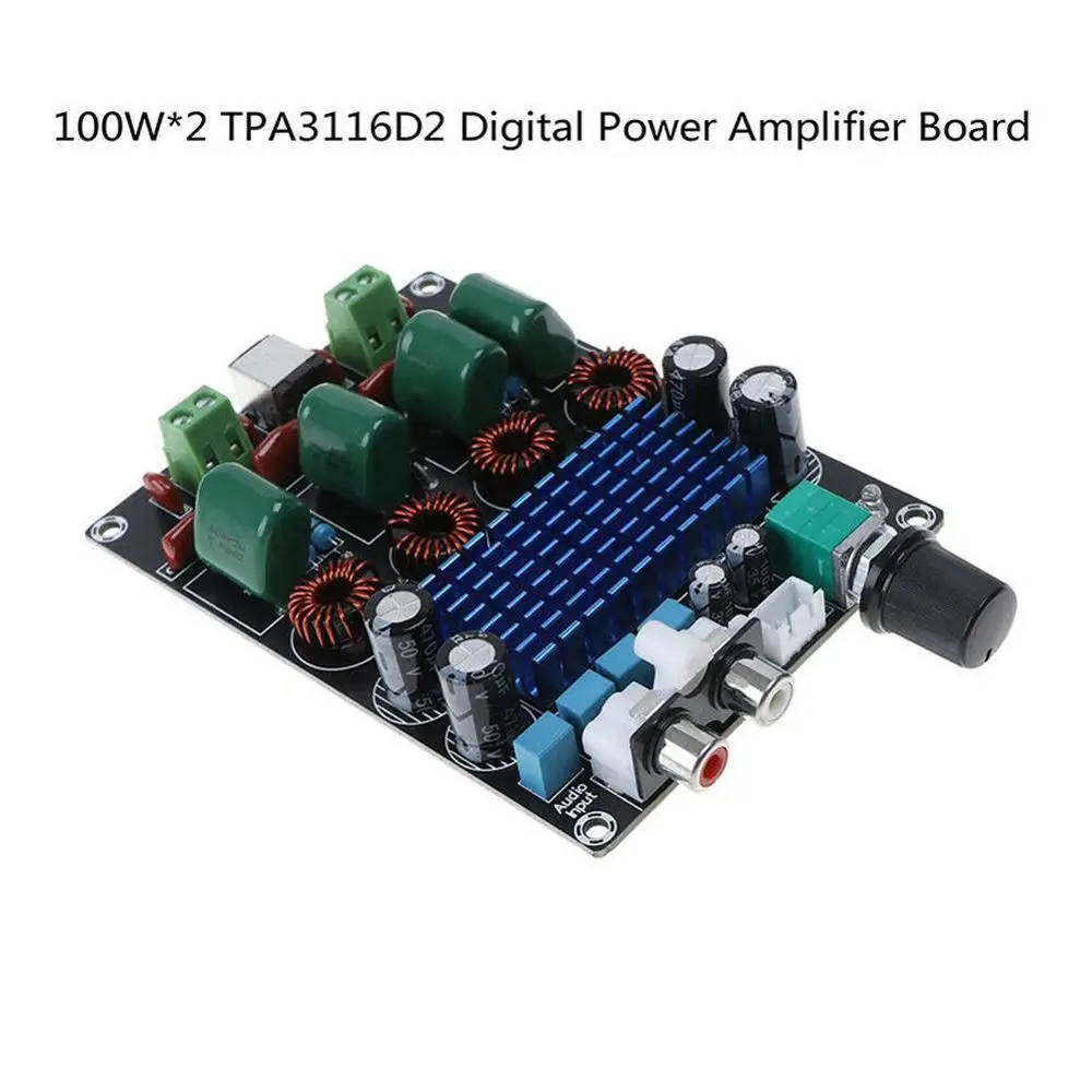 Цифровая плата усилителя мощности высокая мощность 100 Вт * 2 TPA3116D2 домашняя Плата