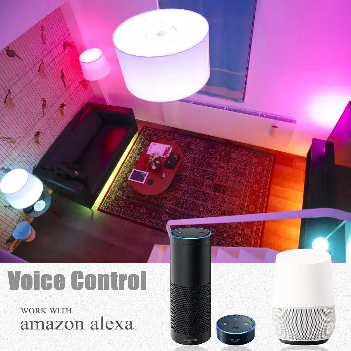WiFi умный светодиодный светильник лампочки E26 E27 12 Вт RGB холодный теплый белый цвет