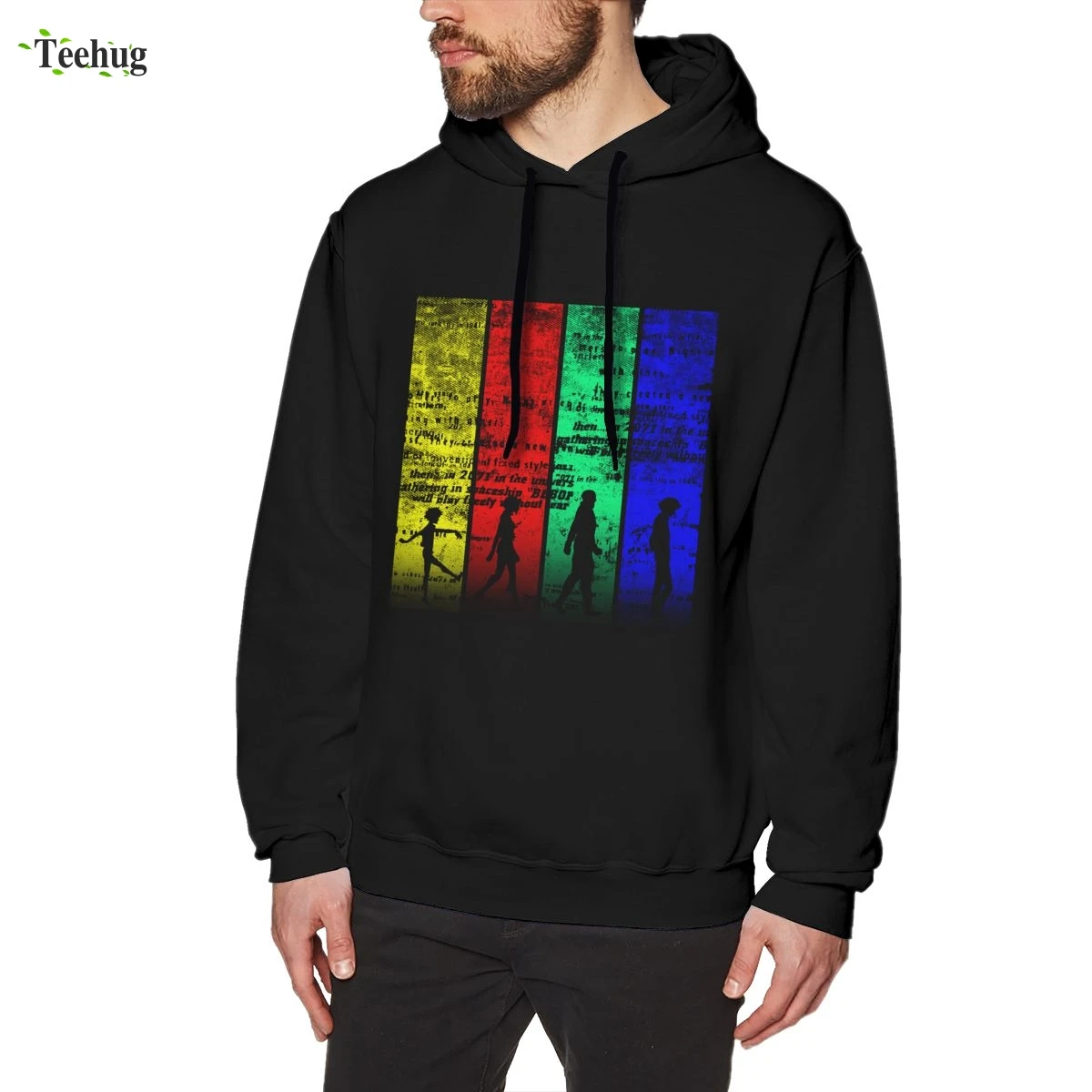 

Cowboy Bebop Long Sleeve Men's Quality Retro Stylish Hoodies Round Collar