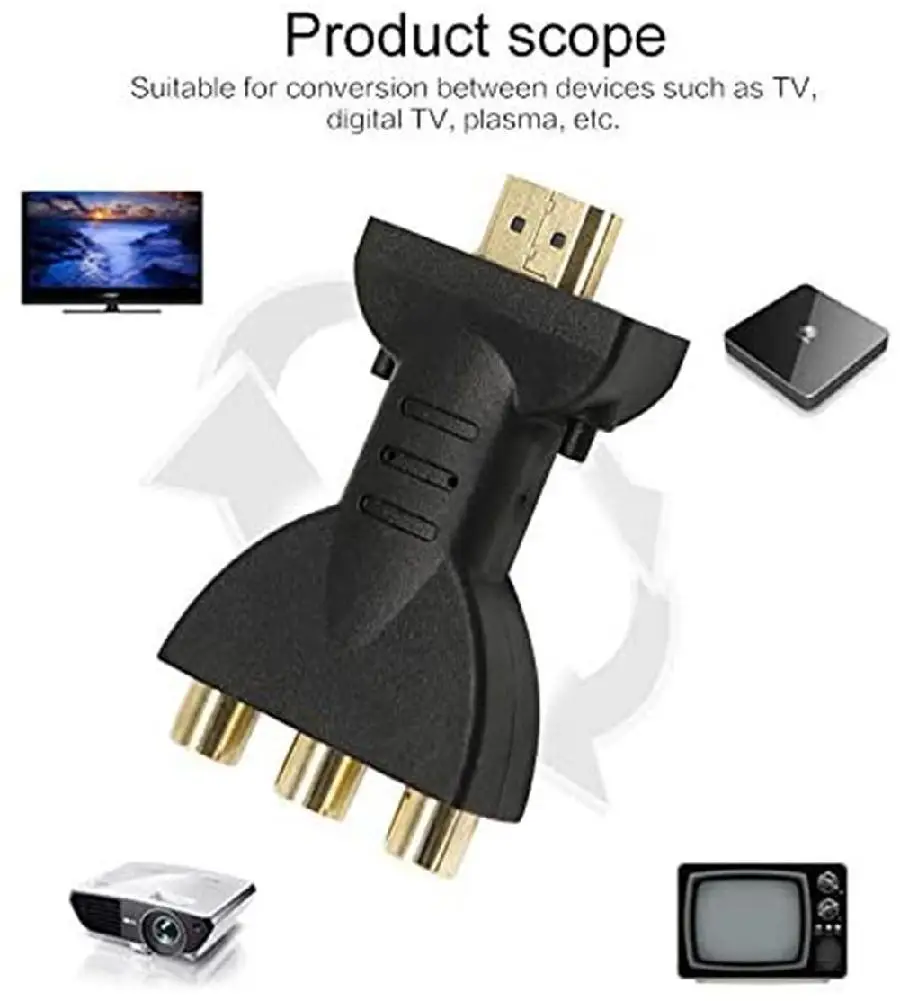BEESCLOVER для HDMI к 3RC адаптер RGB RCA компонентный конвертер позолоченный AV видео