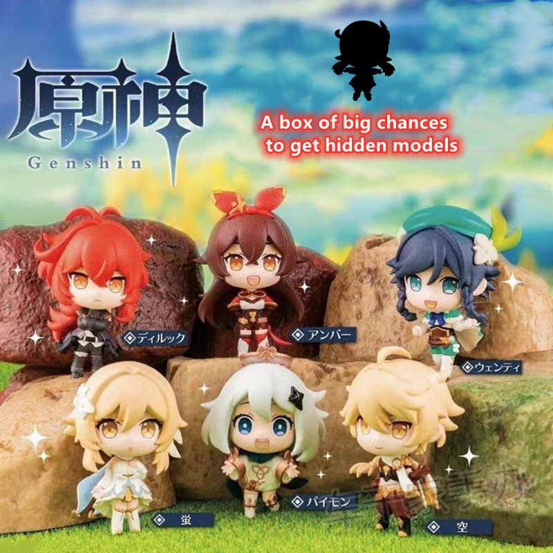 

Japanese Version BUSHIROAD Sculpture Game Genshin Impact Cosplay DIY Cartoon Figure Anime Project Klee Blind Box Holiday Gift