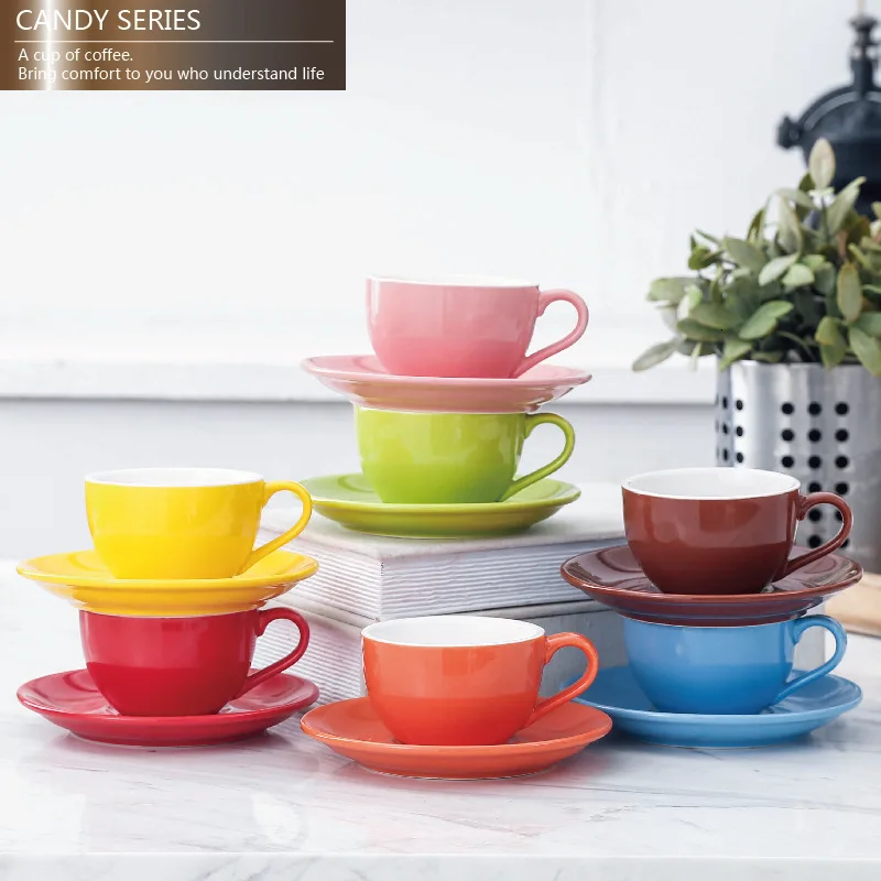 Чашка для кофе капучино утолщенная серия кофейная кружка цвет макарон эспрессо