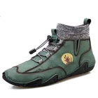 2021 Модные ботильоны, мужская повседневная обувь, кожаные водонепроницаемые мужские охотничьи ботинки, Зеленые искусственные ботинки 38-48