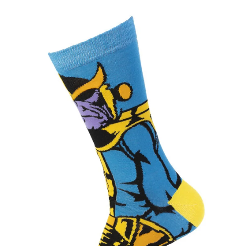 

Super hero Thanos Socks Cosplay Cartoon Adult Men Cotton Winter Home Stocking