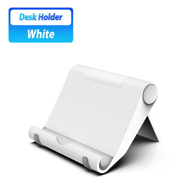 white Складной Настольный держатель для мобильного телефона, смартфон, поддержка планшета, Настольный держатель для Iphone 11 Pro max Xiaomi Redmi Note 8 7 Pro - Color: white