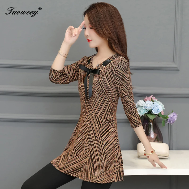 

Women floral long Blouse New 2020 elegant Casual geometry large plus size 5XL shirt loose o neck Women tops blouse