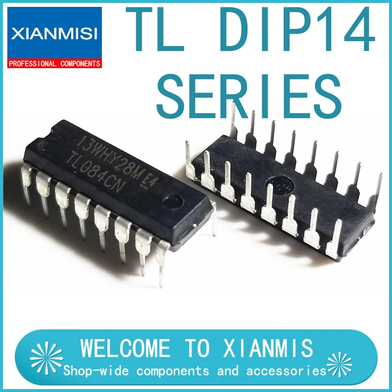 

10PCS TL TL054 064 074 TL084CN CN DIP14